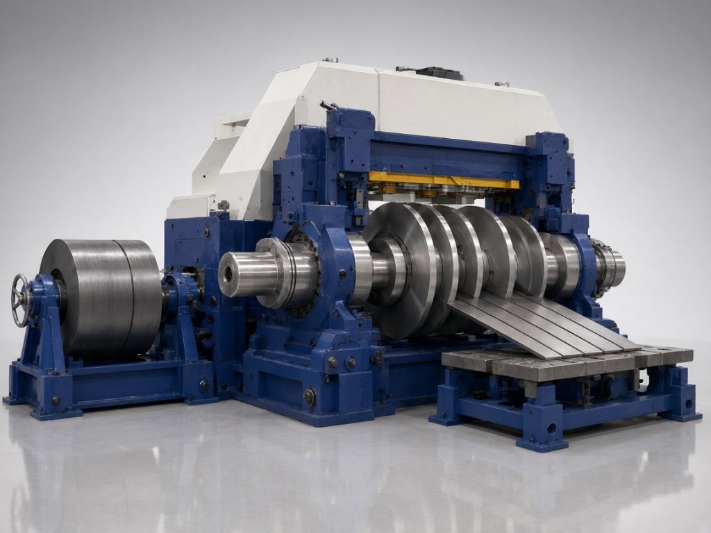 Thick plate slitting line